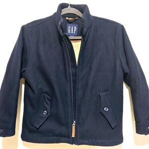 Kids 7-8  GAP Wool Jacket  Navy Blue Heavy Sherpa Lined Coat